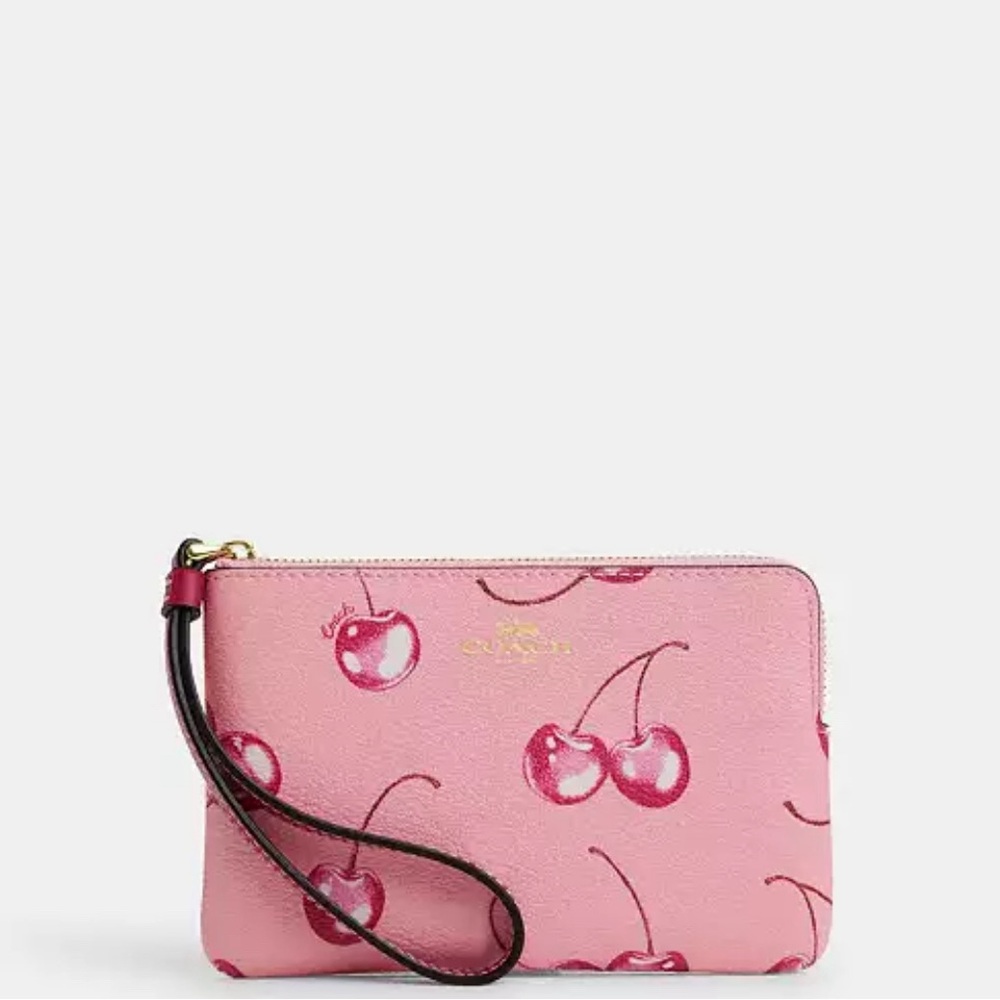 NWT Coach Cherry Wristlet/Wallet